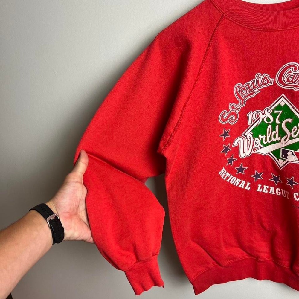 Vintage St Louis Cardinals 1987 World Series Champions Crewneck - Picture 4 of 8
